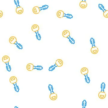 Tibble key vector seamless pattern Stock Illustration