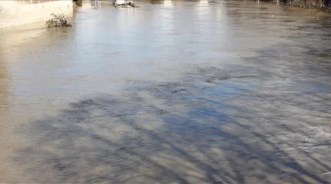Tiber River After Flood Stock Footage 37926140