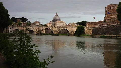 Tiber river in Rome 스톡 동영상 134194959