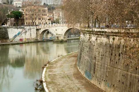 Tiber River in Rome Stock Photos