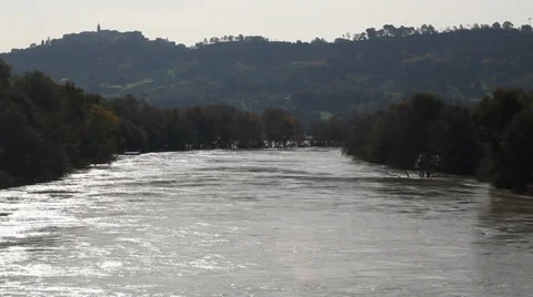 Tiber river time-lapse Stock Footage 34406941