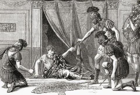Tiberius Claudius Caesar Augustus Germanicus, 10 BC – AD 54.  Fourth Roman emper 库存插图