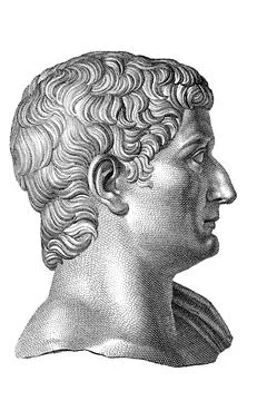 Tiberius Iulius Caesar Augustus Tiberius Claudius Nero 16 November 42 BC   16 库存插图