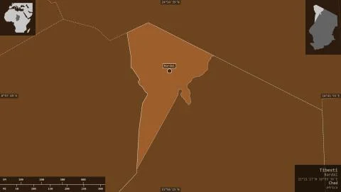 Tibesti, Chad. Patterned solids with lakes and rivers イラスト素材
