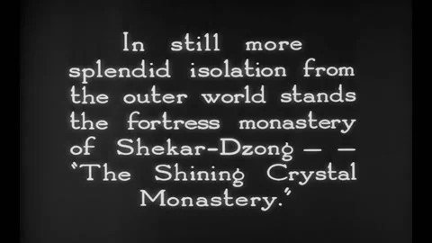 TIBET - 1924 - Tilt up the Shekar monastery in Tibet. Stock Footage 327737200