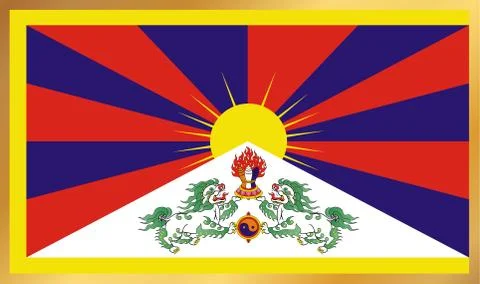 Tibet Flag Illustration Stock Illustration