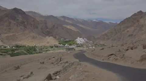 Tibet monastery in Himalayas mountain  Stock Footage 58974336