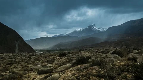 Tibet snowing Timelapse Stock-Footage 134253803