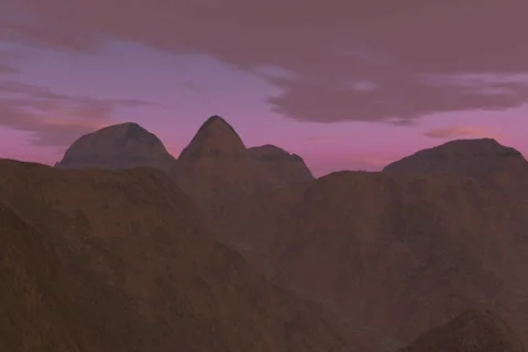 Tibet at Sunset Fly Over Stock Footage 66820