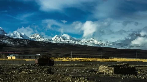 Tibet traffic Timelapse Stock-Footage 134254285