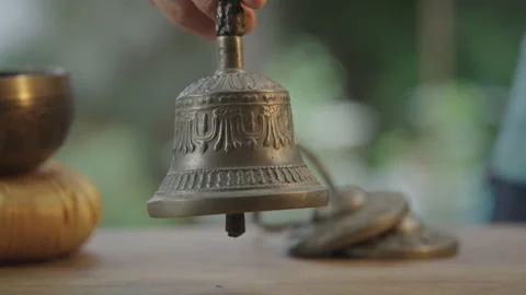 Tibetan bell Stock Footage 171641178