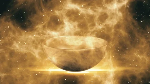 Tibetan bowl with abstract cloud effect Stock-Footage 169773683