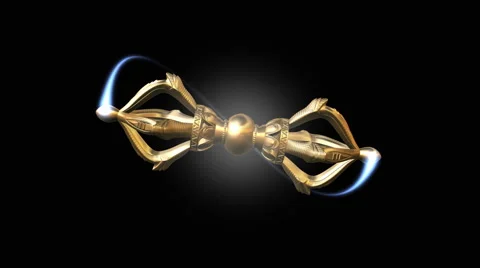 Tibetan Dorje rotating Stock Footage