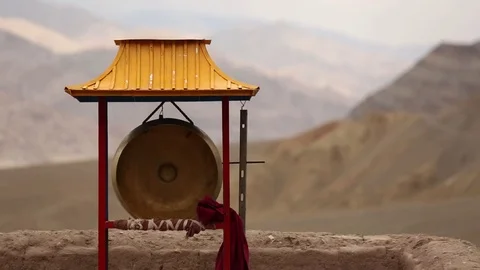 Tibetan gong Stock Footage 75688505