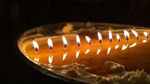 Tibetan Monastery Candles No.3 Video stock 48653761