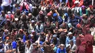 Tibetan People Spectators In Buddhist Festival At Hemis Gompa, Ladakh, India Stock Footage