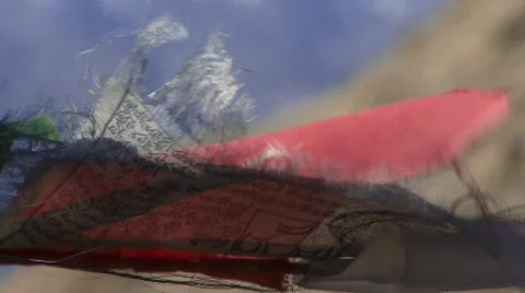 Tibetan Prayer Flag 스톡 동영상 118100