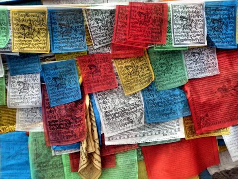 Tibetan Prayer Flags Fotos de archivo