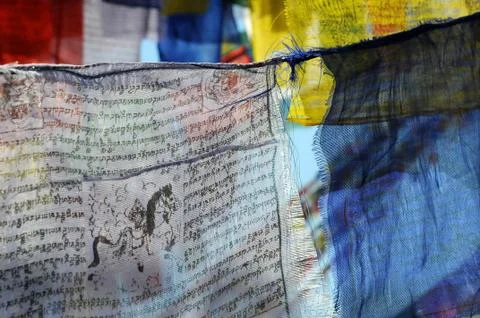 Tibetan prayer flags Stock Photos
