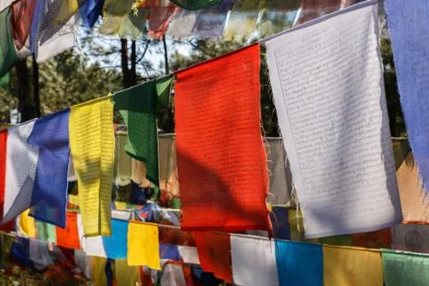 Tibetan prayer flags Stock Photos