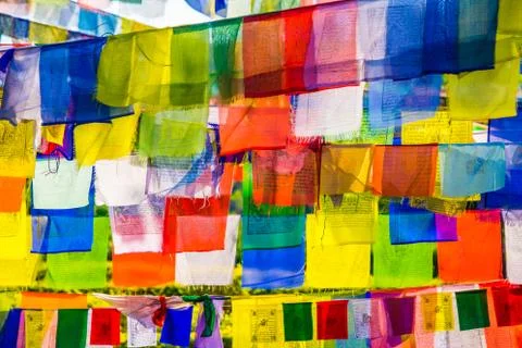 Tibetan prayer flags 写真素材