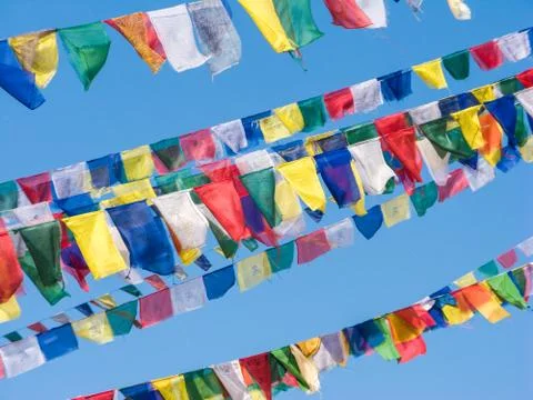 Tibetan Prayer Flags Stock Photos
