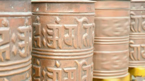 Tibetan prayer wheel 스톡 동영상 41678034