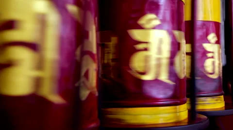 Tibetan Prayer Wheel Stock Footage 41759456