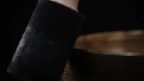 Tibetan Singing Bowl Stock Footage 147554043