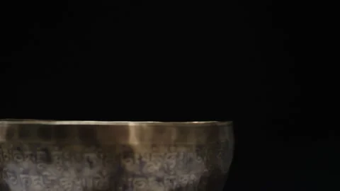Tibetan Singing Bowl Stock Footage 147554075