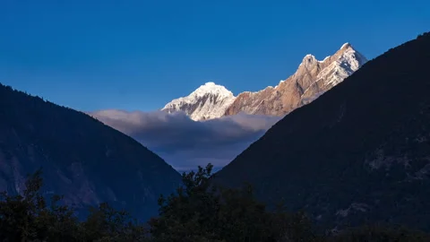 Tibetan snow mountains Stock Footage 327252167