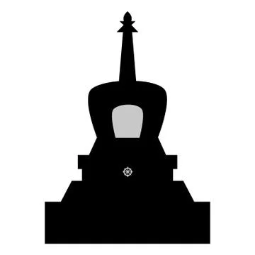 Tibetan stupa Stock Illustration