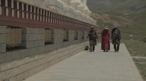 Tibetan Temple in Tibet Video stock 68200066