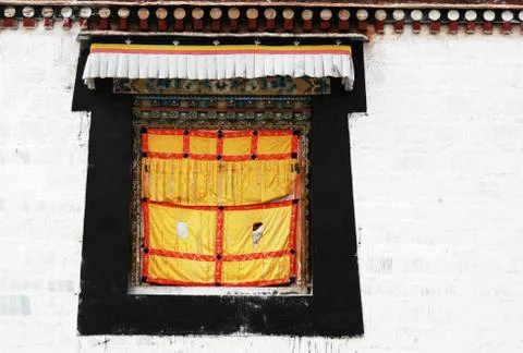 Tibetan window Stock Photos