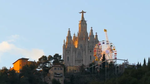 Tibidabo Mountain Vídeos de archivo 61262963