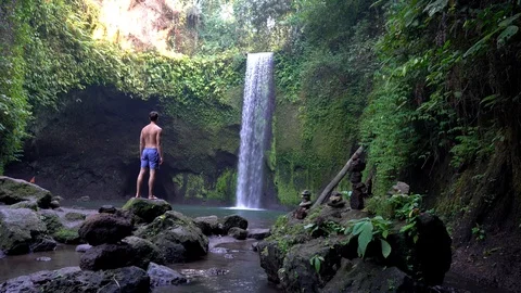 Tibumana Waterfall Stock Footage 125854149