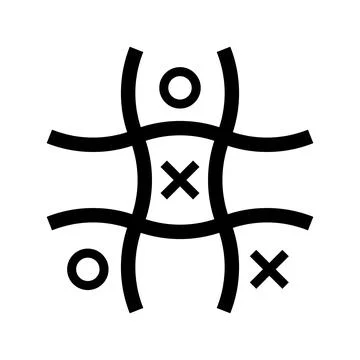 Tic Tac Toe. Black and white tic tac toe, Noughts and crosses, Xs and Os Illustration