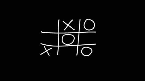 Tic-tac-toe on a black background Stock Footage 154545695
