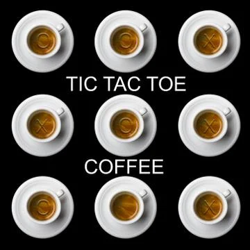 Tic tac toe coffee Foto stock