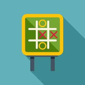 Tic tac toe game icon showing strategy and competition Illustration