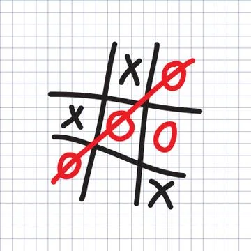 Tic-tac-toe game Stock Illustration