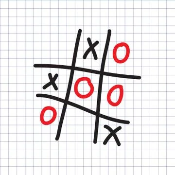 Tic-tac-toe game Stock Illustration