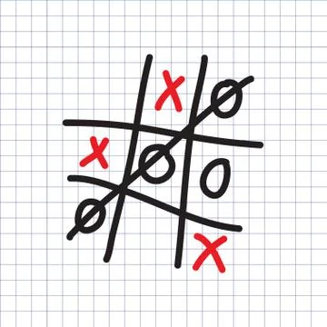 Tic-tac-toe game Stock Illustration