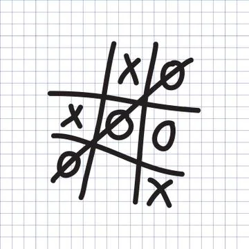 Tic-tac-toe game Stock Illustration