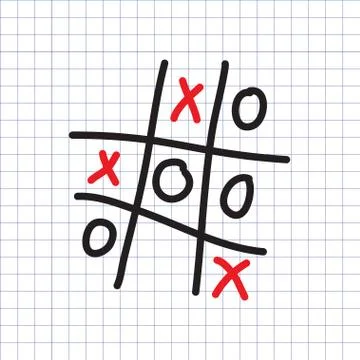 Tic-tac-toe game Stock Illustration