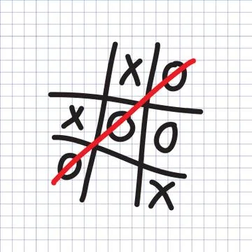 Tic-tac-toe game Stock Illustration
