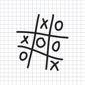 Tic-tac-toe game Stock Illustration