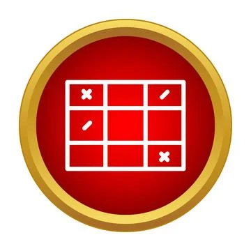 Tic tac toe game playing board icon 스톡 일러스트
