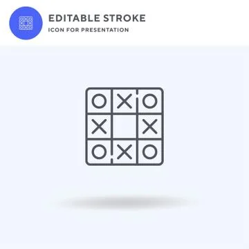 Tic Tac Toe icon vector, filled flat sign, solid pictogram isolated on white, Stock Illustration