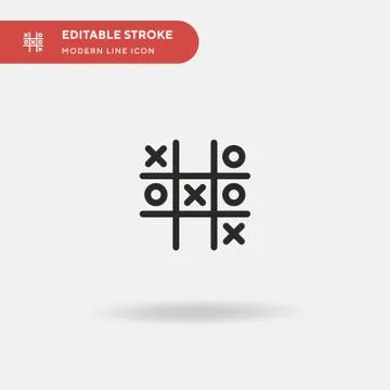 Tic Tac Toe Simple vector icon. Illustration symbol design template for web m 스톡 일러스트